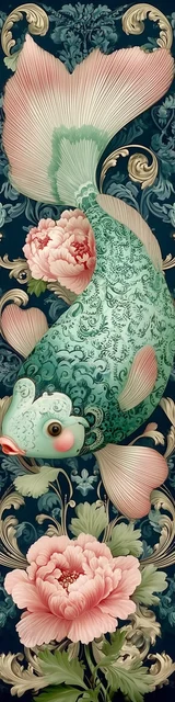 Free printable fish bookmark featuring vintage style fish